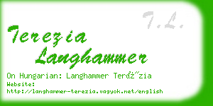 terezia langhammer business card